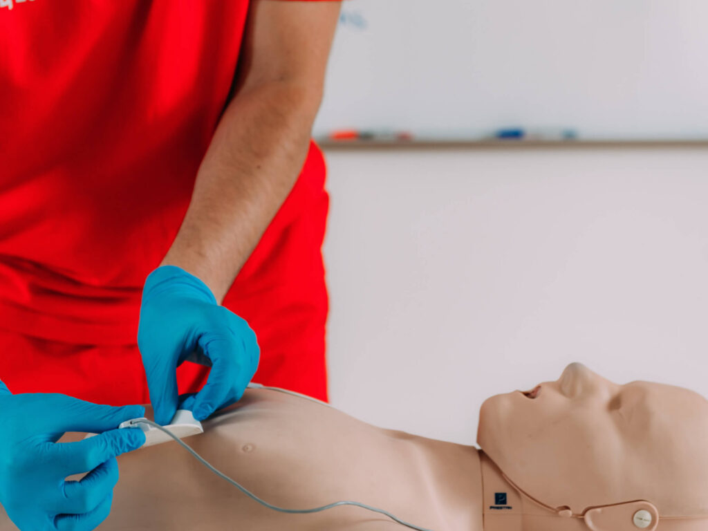 Participants developing life saving skills in a cpr practice session